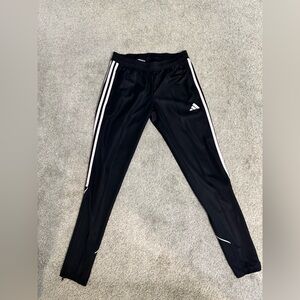 Adidas Women's Black Joggers with White Stripes